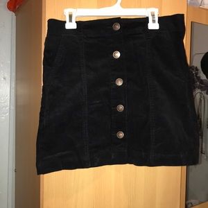 Corduroy mini skirt